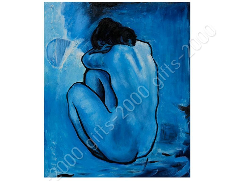 Wall art artwork painting HD Rolled Blue Nude by Pablo PicassoCanvas