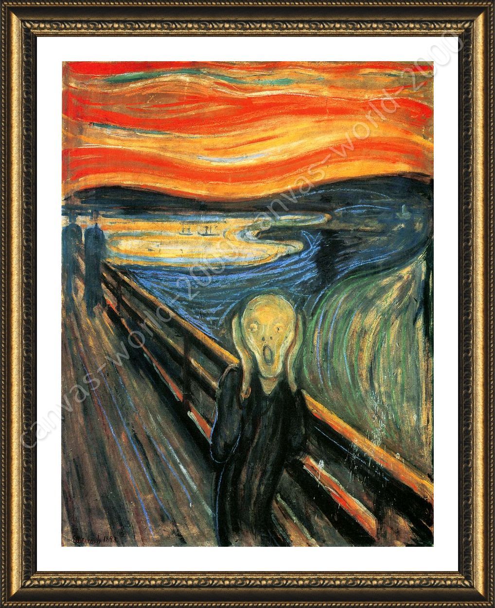 The Scream by Edvard Munch | Framed canvas | Wall art paint oil