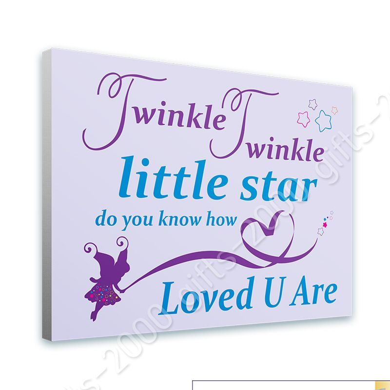 Quote Girl Baby Twinkle Little Star by Alonline DSN | Canvas (Rolled ...