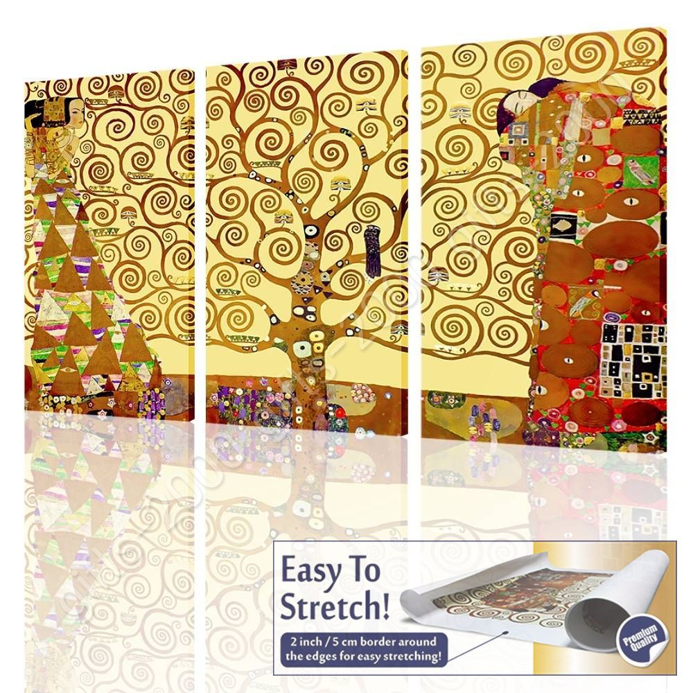 TREE OF LIFE by Gustav Klimt | Canvas (Rolled) | 3 Panels Wall art