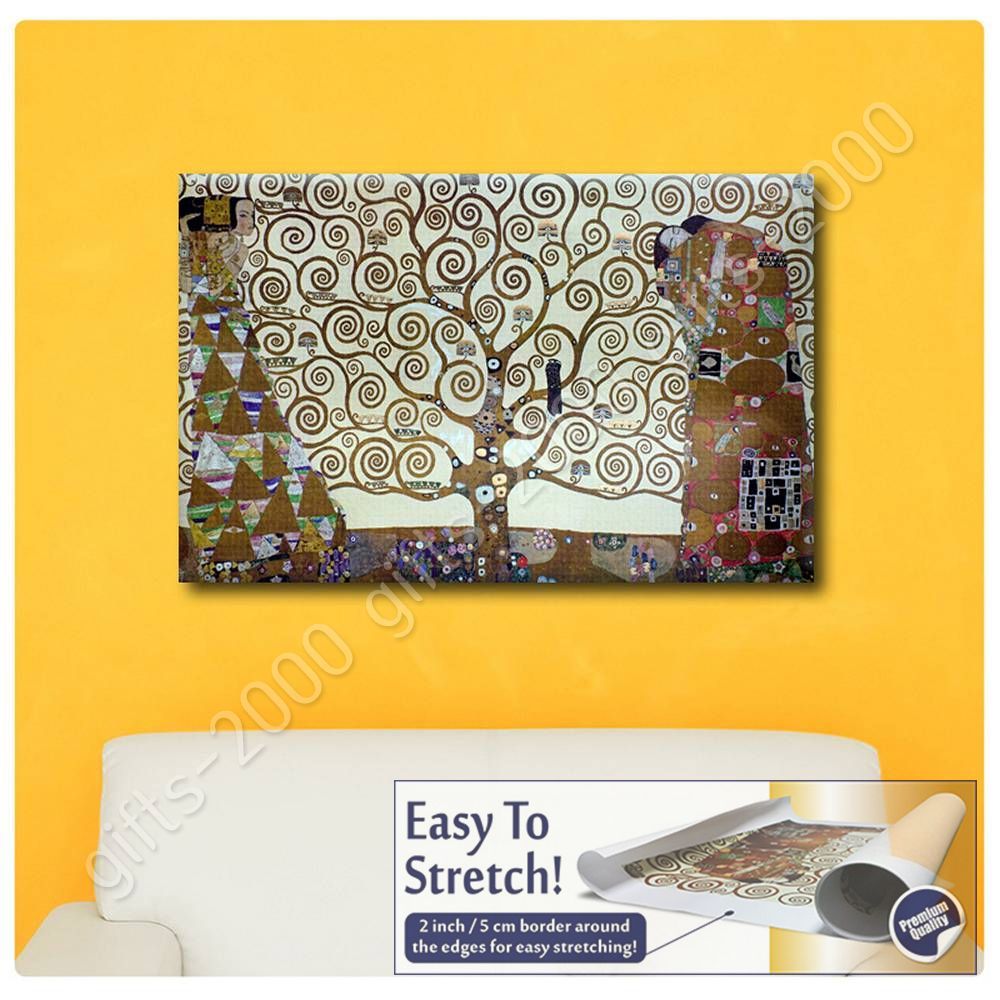 Wall art giclee painting Tree Of Life Gray by Gustav KlimtCanvas Rolled 