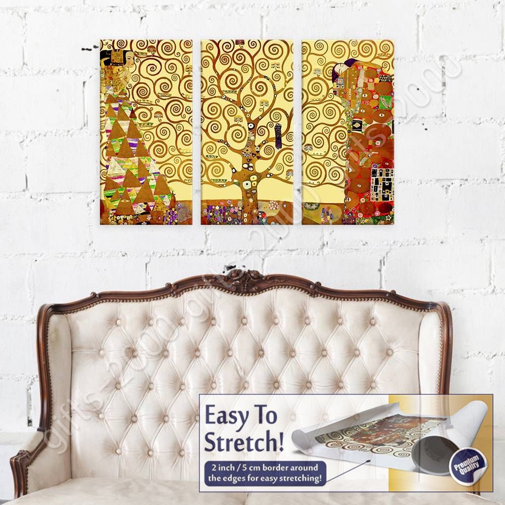 TREE OF LIFE by Gustav Klimt | Canvas (Rolled) | 3 Panels Wall art