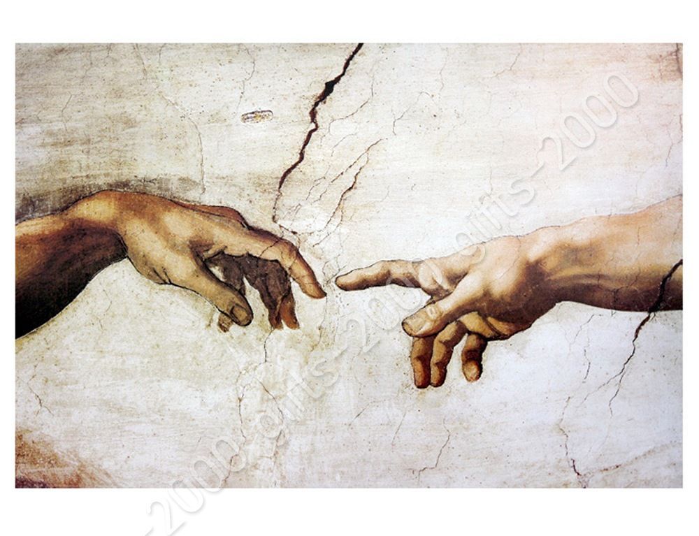 The Creation Of Man by Michelangelo Canvas (Rolled