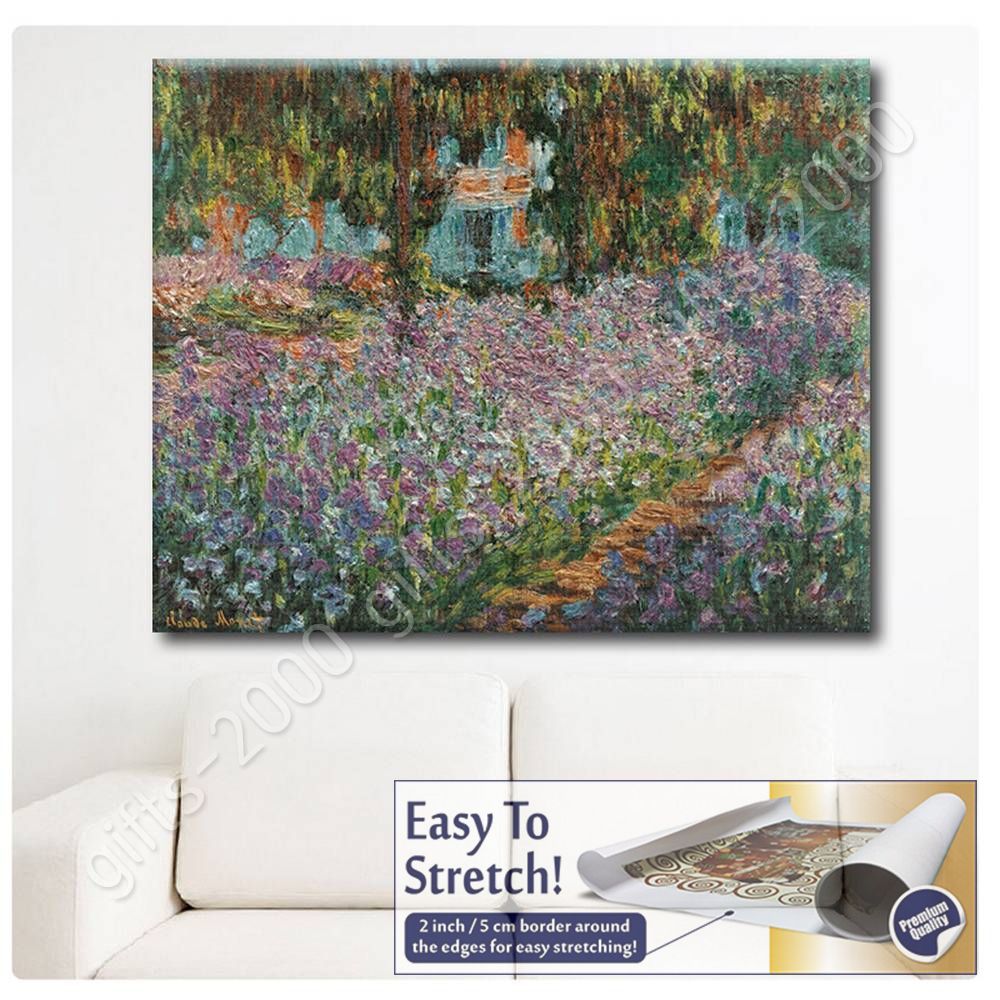Irises By Claude Monet Canvas Rolled Wall Art Artwork Giclee Picture Ebay