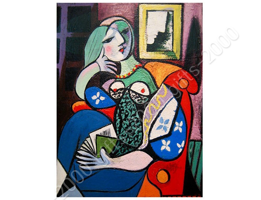 Woman With Book By Pablo Picasso Canvas Rolled Wall Art Picture