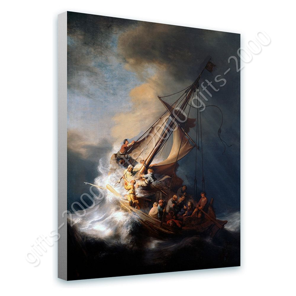 CHRIST DANS LA tempête mer de Galilée par Rembrandt | toile prête à ...