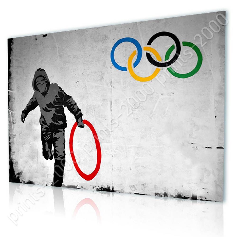 Olympic Rings London by BanksyPoster or Wall Sticker DecalWall art HD