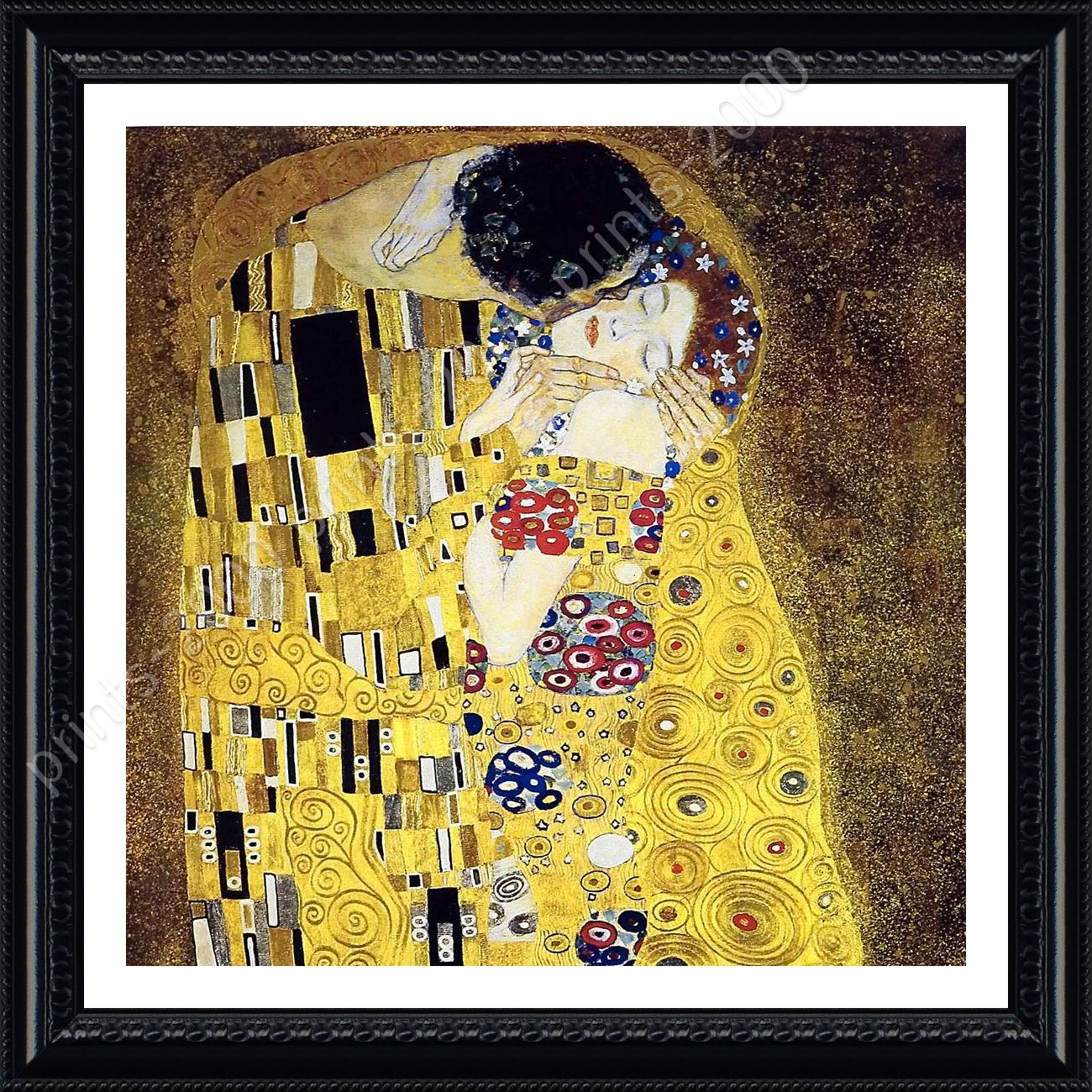 by Gustav Klimt Giclee Printed on Canvas Stretched Gallery Wrapped Ready to Hang Canvas Art Wall Decor 32x24 JAPO ART The Kiss