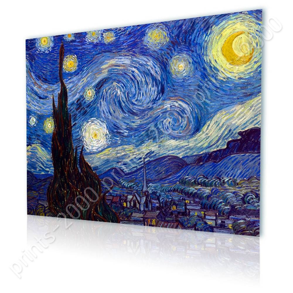 STARRY NIGHT BY Vincent Van Gogh | Poster or Wall Sticker Decal | Wall